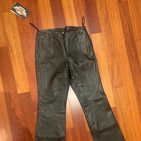 Harley-Davidson Black Leather pants / NWT - Picture 2 of 3